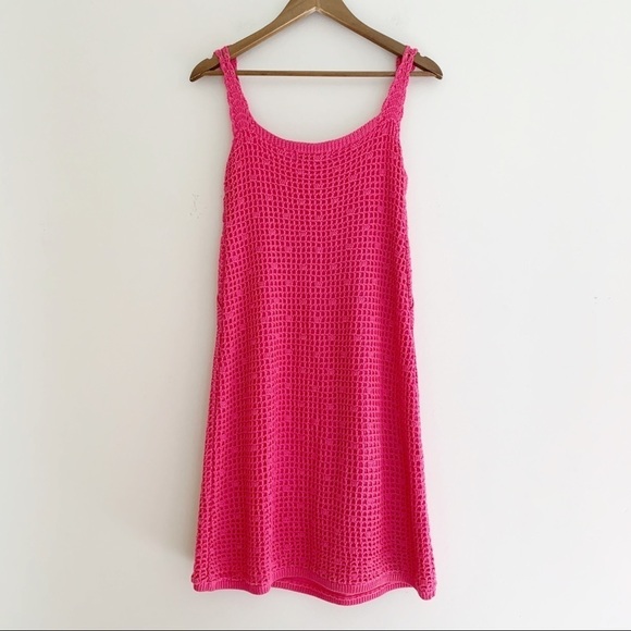 Tibi Crochet Dress Medium Sleeveless Pink - Picture 4 of 8